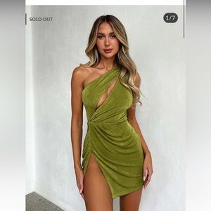 Alexi dress tiger mist mini dress cut out in green. Super adorable brand new